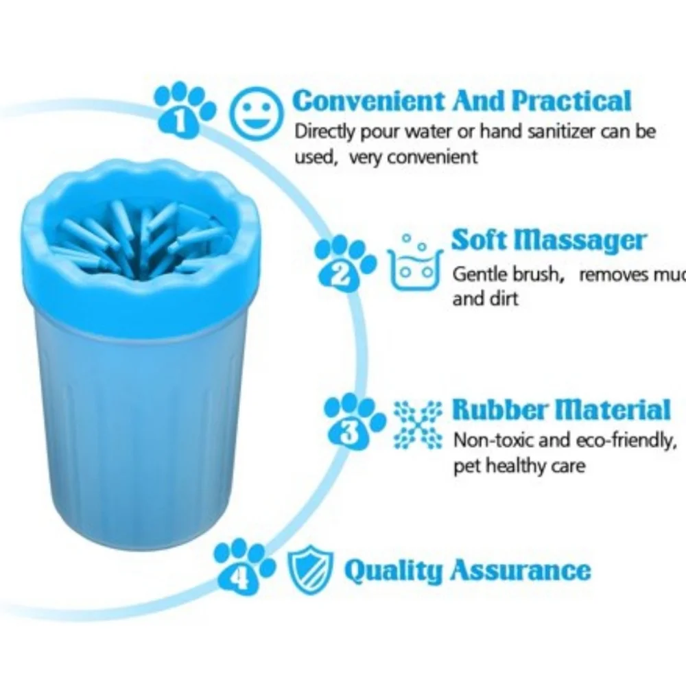 Portable dog paw cleaner size large